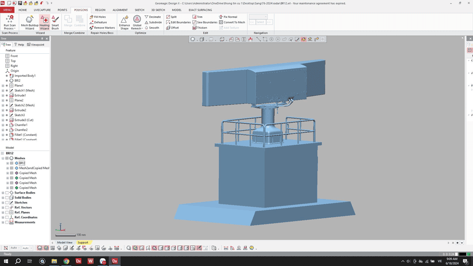 mô hình radar quân sự in 3D